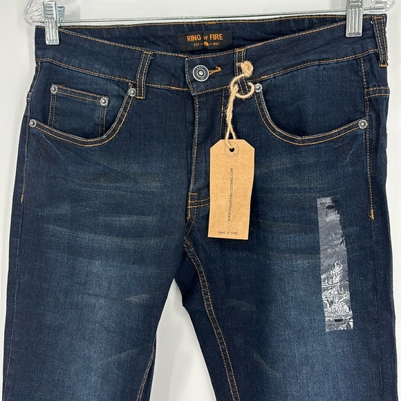 Ring of Fire Slim Fit Dark Wash Jeans Men’s 30” x 30” in Blue New with tags! - Picture 2 of 12